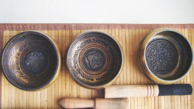 3 sound healing bowls